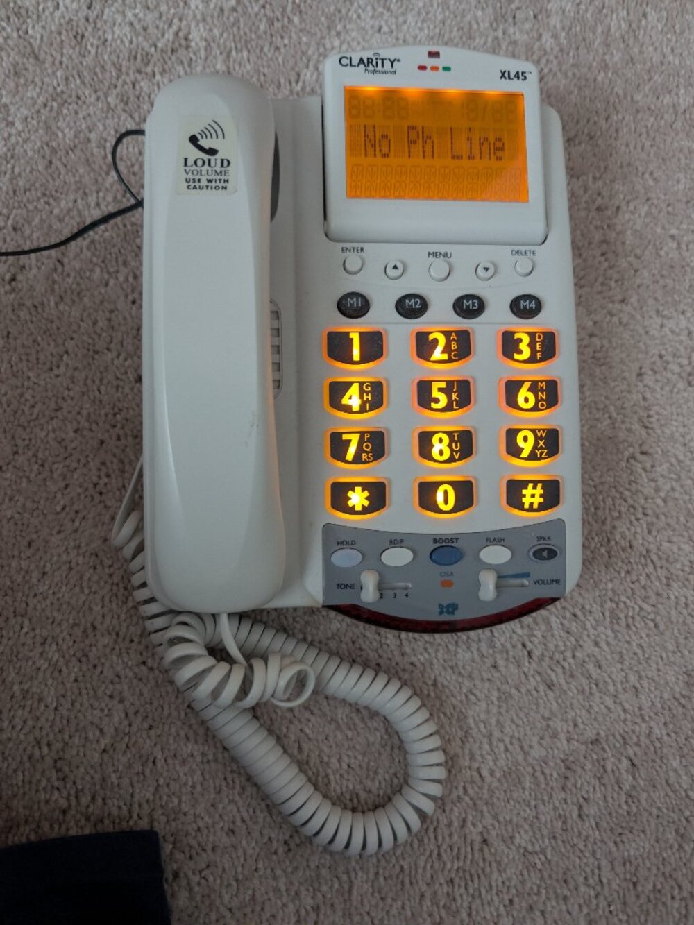 Clarity xl45 Amplified Braille Phone -Hard of Hearing Low‎ Vision W/ Auto Dial
